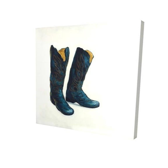 Begin Home Decor 2080-3232-FA8 32 x 32 in. Leather Cowboy Boots-Print on Canvas
