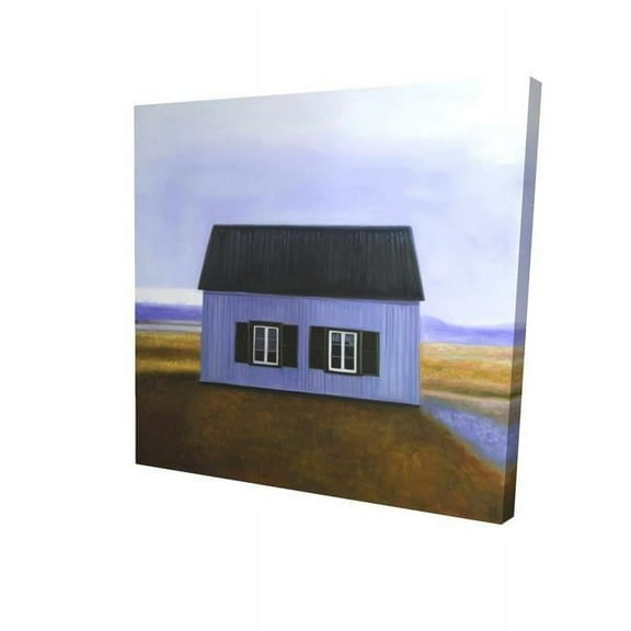 Begin Home Decor 2080-3232-LA177 32 x 32 in. Blue Barn-Print on Canvas