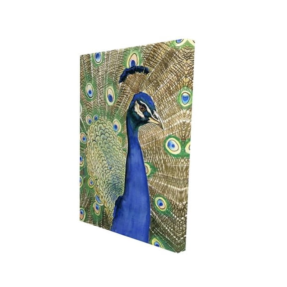 Begin Home Decor 2080-3624-AN505 24 x 36 in. Peacock Brown Bedroom Canvas - Elegant Home Decor Art Print