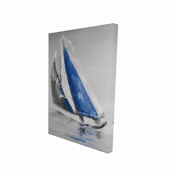 Begin Home Decor 2080-3624-CO63-1 24 x 36 in. Gray & Blue Boat Sailing Canvas - Bedroom Decor