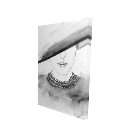 Begin Home Decor 2080-3624-FI69 24 x 36 in. Mysterious Lady with a Hat - Bedroom Figurative Canvas Art