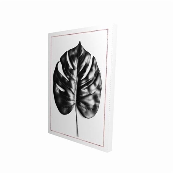 Begin Home Decor 2080-3624-FL302 24 x 36 in. Split Leaf Philodendron with Rose Line - Exotic Botanical Canvas