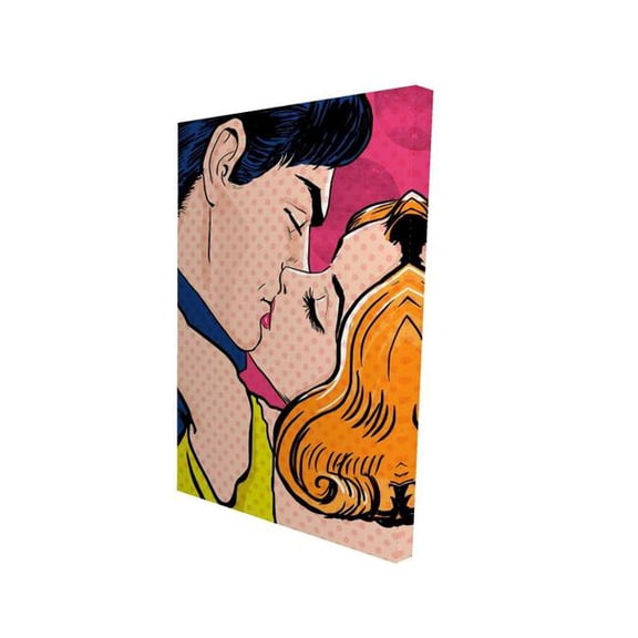 Begin Home Decor 2080-3624-MI10 24 x 36 in. Pop Art Style Couple - Figurative Romantic Canvas Decor