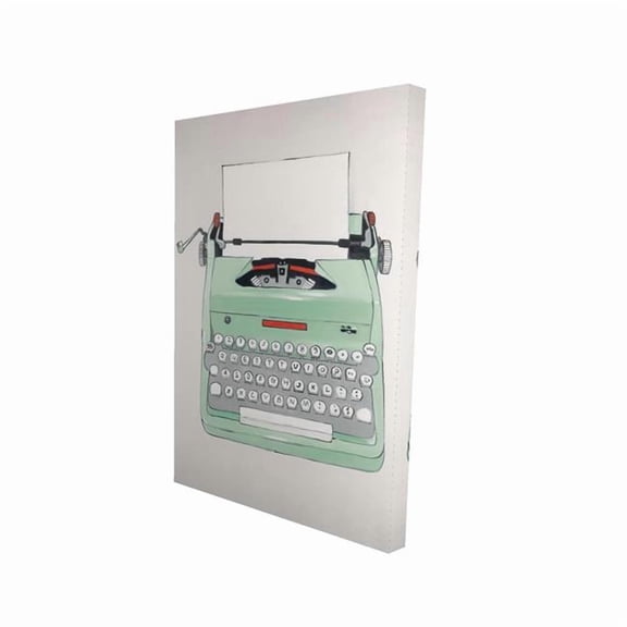 Begin Home Decor 2080-3624-MI72-1 24 x 36 in. Mint Typewriter - Neo Mint Canvas for Stylish Home Decor