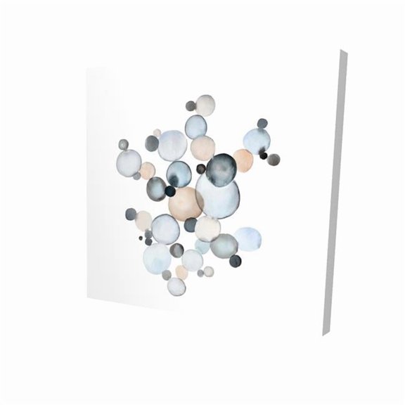 Begin Home Decor 2080-3636-AB65 36 x 36 in. Grayish Bubbles - Beige Abstract Canvas for Home Decor