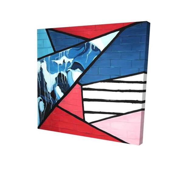Begin Home Decor 2080-3636-AB75 36 x 36 in. Diagonal Unity - Abstract Classic Blue Canvas for Home Decor