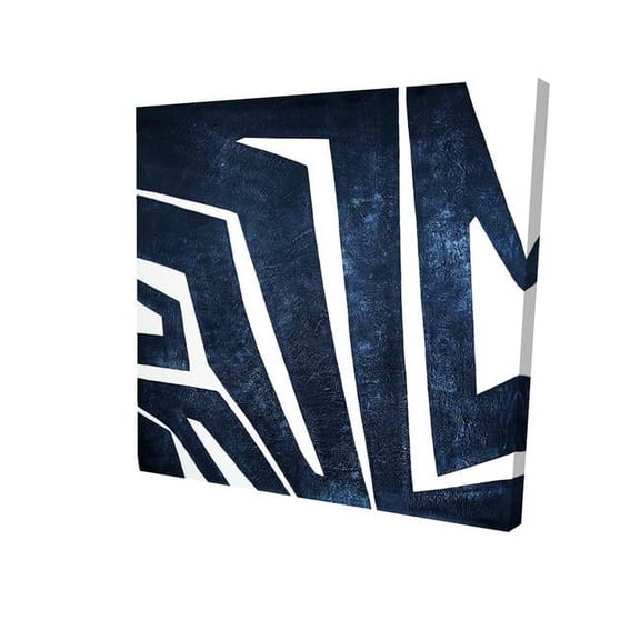Begin Home Decor 2080-3636-AB96-1 36 x 36 in. Blue Labyrinth - Modern Classic Blue Canvas for Home Decor