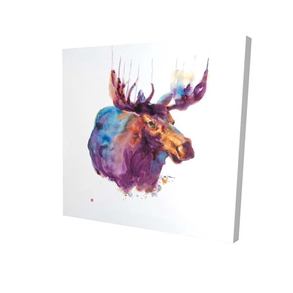 Begin Home Decor 2080-3636-AN254 36 x 36 in. Abstract Moose - Rustic Wildlife Canvas for Home Decor