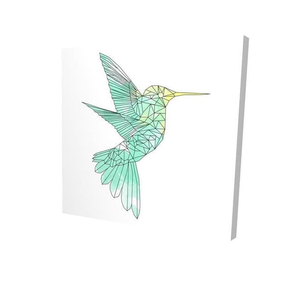 Begin Home Decor 2080-3636-AN267 36 x 36 in. Geometric Hummingbird - Scandinavian Canvas Home Decor
