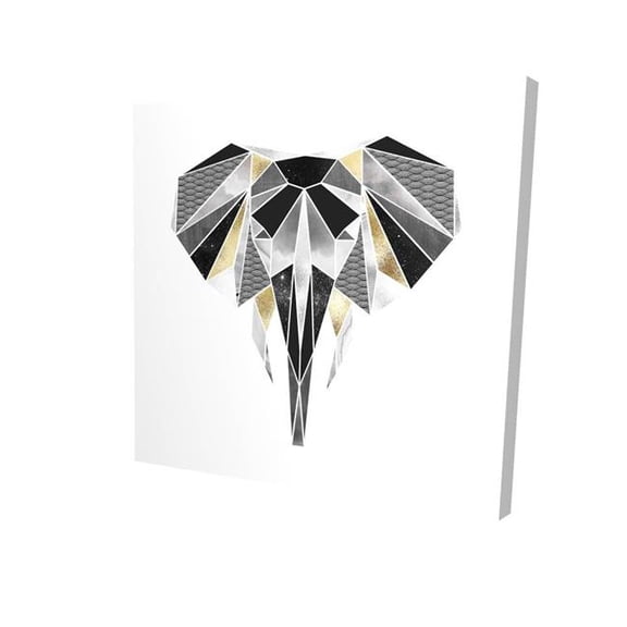 Begin Home Decor 2080-3636-AN476 36 x 36 in. Geometric Elephant Canvas - Unique Home Decor Art Piece
