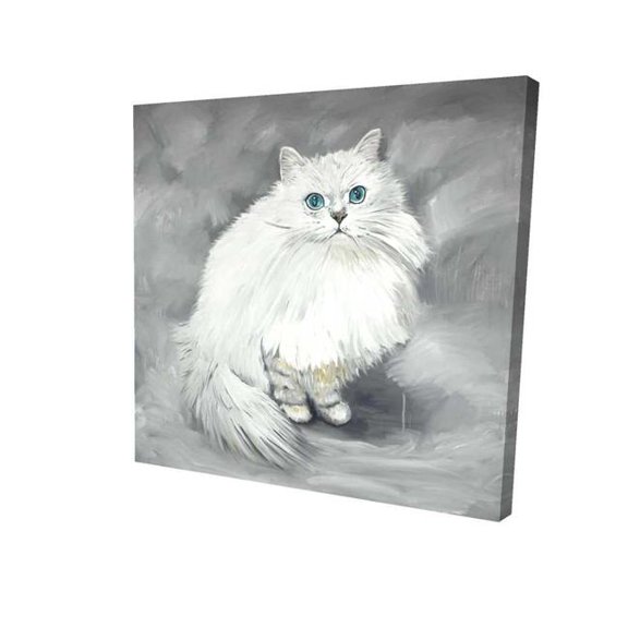 Begin Home Decor 2080-3636-AN498 36 x 36 in. Chinchilla Persian Cat Canvas - Feline Bedroom - Home Art