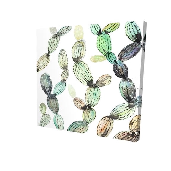 Begin Home Decor 2080-3636-FL314 36 x 36 in. Cactus Pattern Canvas - Floral Green Home Decor Accent