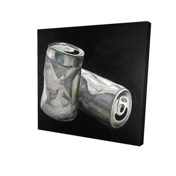 Begin Home Decor 2080-3636-GA36-1 36 x 36 in. Empty Cans - Black Object Canvas for Home Decor - Modern Art