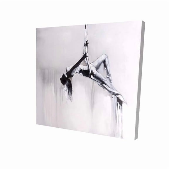 Begin Home Decor 2080-3636-SP35 36 x 36 in. Dancer on Aerial Contortion - Monochrome Canvas Art - Decor