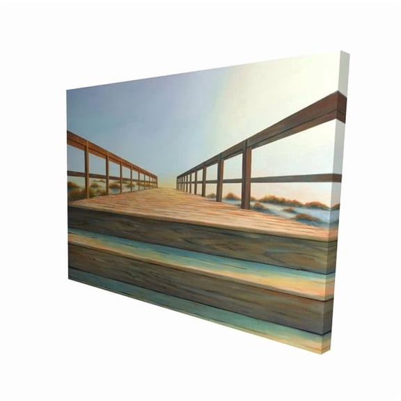 Begin Home Decor 2080-3648-CO139 36 x 48 in. Footbridge - Landscapes Beach Canvas for Home Decor