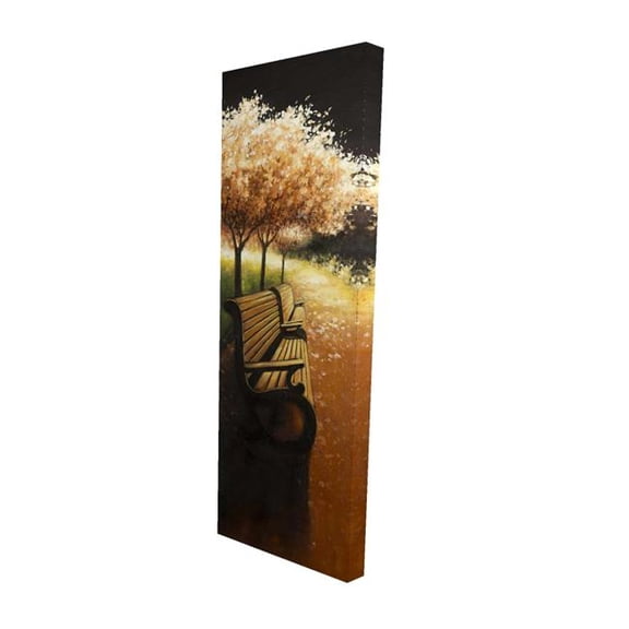 Begin Home Decor 2080-4816-LA35 16 x 48 in. Park Bench Fall Day Canvas - Bedroom Wall Art Home Decor