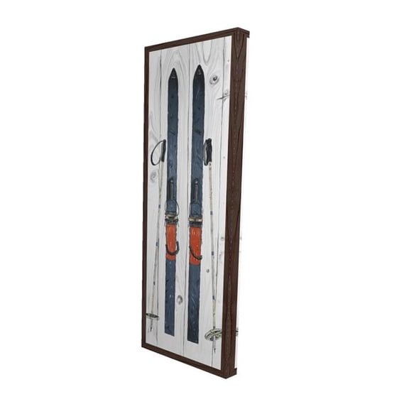 Begin Home Decor 2080-4816-SP37-1 16 x 48 in. Blue Ski Vintage Livingroom Canvas - Home Decor Sports Art