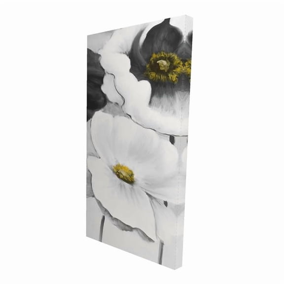 Begin Home Decor 2080-4824-FL121 24 x 48 in. Assorted White Flowers - Floral Bathroom Canvas for Home Decor