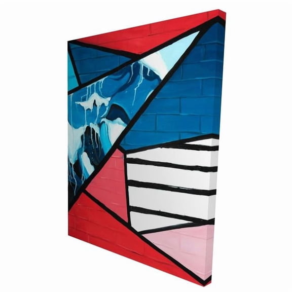 Begin Home Decor 2080-4836-AB75 36 x 48 in. Diagonal Unity - Office Pattern Canvas for Home Decor