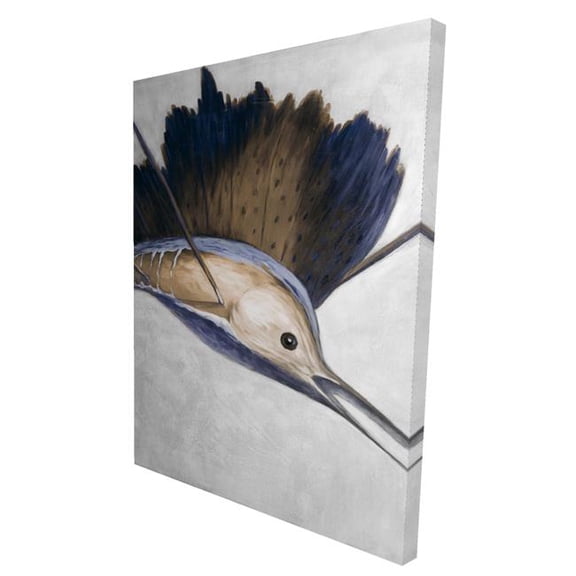 Begin Home Decor 2080-4836-AN155-1 36 x 48 in. Abstract Swordfish Canvas - Unique Sea Animals Home Decor