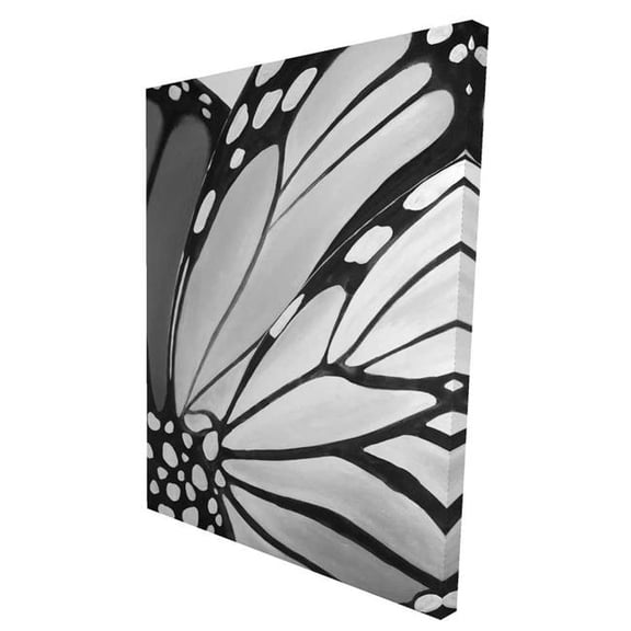 Begin Home Decor 2080-4836-AN328 36 x 48 in. Monarch Wings Closeup - Insect Monochrome Canvas Decor