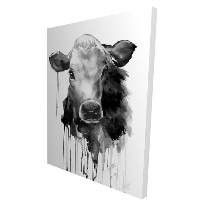 Begin Home Decor 2080-4836-AN369-1 36 x 48 in. Jersey Cow Gray Canvas ...