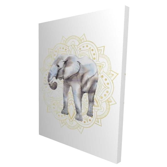 Begin Home Decor 2080-4836-AN391 36 x 48 in. Elephant on Mandalas Pattern - Bohemian Canvas Home Decor