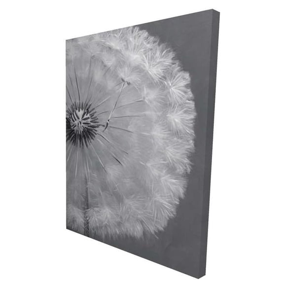 Begin Home Decor 2080-4836-FL127 36 x 48 in. Dandelion Puff Ball - White Hyperrealist Canvas