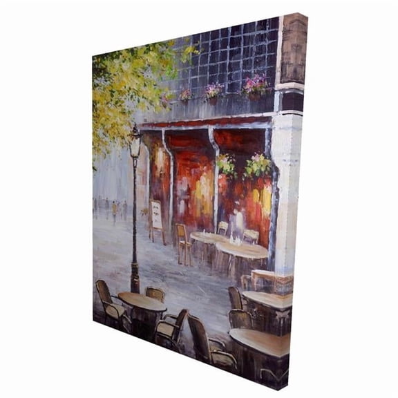 Begin Home Decor 2080-4836-ST6 36 x 48 in. Outdoor Restaurant By a Nice Day - Office Object Canvas Decor