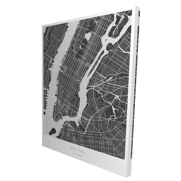 Begin Home Decor 2080-4836-TV16-1 36 x 48 in. York Graphic Map - Man Cave Blueprints Canvas Decor
