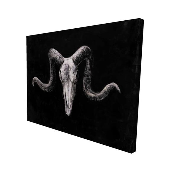 Begin Home Decor 2080-4860-AN225 48 x 60 in. Skeleton Skulls Grunge Style Canvas - Black & White Home Decor