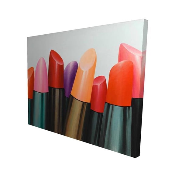 Begin Home Decor 2080-4860-MI53 48 x 60 in. Lipstick Collection - Beauty Pink Canvas for Home Decor