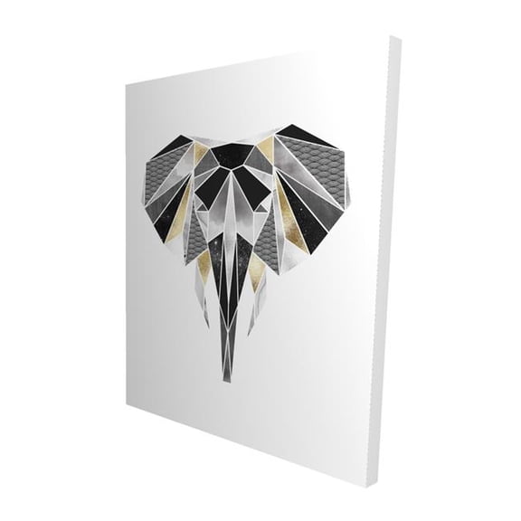 Begin Home Decor 2080-6048-AN476 48 x 60 in. Geometric Elephant - Gold Canvas Art for Home Decor