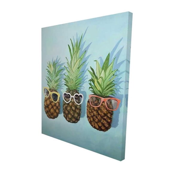 Begin Home Decor 2080-6048-GA120 48 x 60 in. Summer Pineapples - Exotic Canvas Art for Home Decor