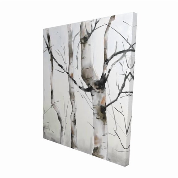 Begin Home Decor 2080-6048-LA133-1 48 x 60 in. Three Birches Trees - Minimalist Landscapes Canvas Art