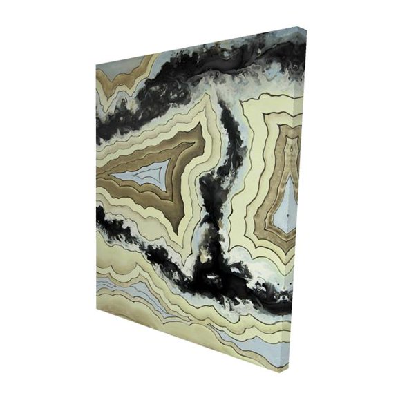 Begin Home Decor 2080-6048-MN5 48 x 60 in. Lace Agate - Modern Black Canvas Home Decor Artwork