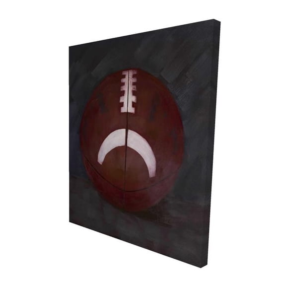 Begin Home Decor 2080-6048-SP11 48 x 60 in. Football Ball Canvas - Man Cave Decor - American Still Life