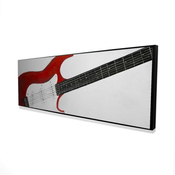 Begin Home Decor 2081-1648-MU32 16 x 48 in. Red Rock Guitar Canvas - Contemporary Gray Frame Home Decor