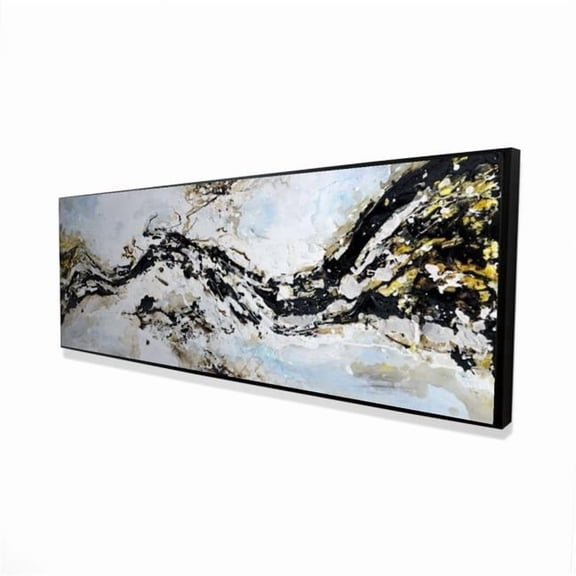 Begin Home Decor 2081-2060-AB7 20 x 60 in. Abstract & Texturized Paint Splash - Modern Framed Canvas Decor