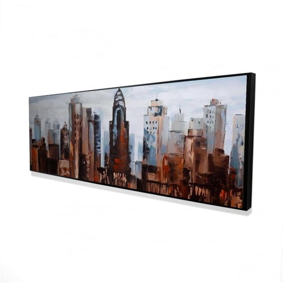Begin Home Decor 2081-2060-CI295 20 x 60 in. Sullen Day in the City - Contemporary Framed Canvas Art