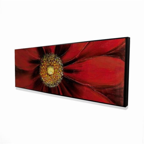 Begin Home Decor 2081-2060-FL2 20 x 60 in. Red Daisy - Contemporary Floral Canvas for Home Decor