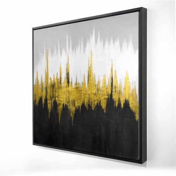 Begin Home Decor 2081-2424-AB103-1 24 x 24 in. Minimalist Gray Abstract Canvas - Golden Zigzag Home Decor