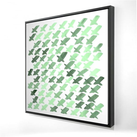 Begin Home Decor 2081-2424-AB70-2 24 x 24 in. Neo Mint Minimalist Canvas - Green Pattern X Home Decor
