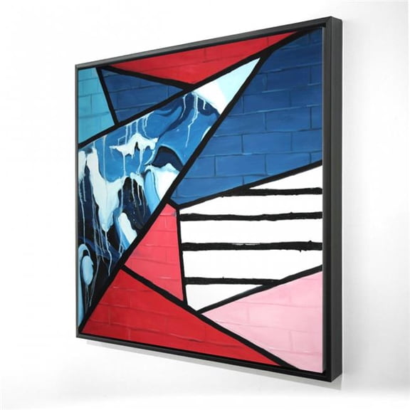 Begin Home Decor 2081-2424-AB75 24 x 24 in. Diagonal Unity - Shapes Abstract Industrial Framed Canvas Decor