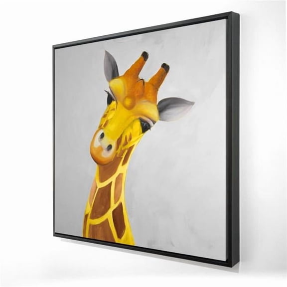 Begin Home Decor 2081-2424-AN178-2 24 x 24 in. Curious Giraffe Canvas - African Animal Decor for Living Room