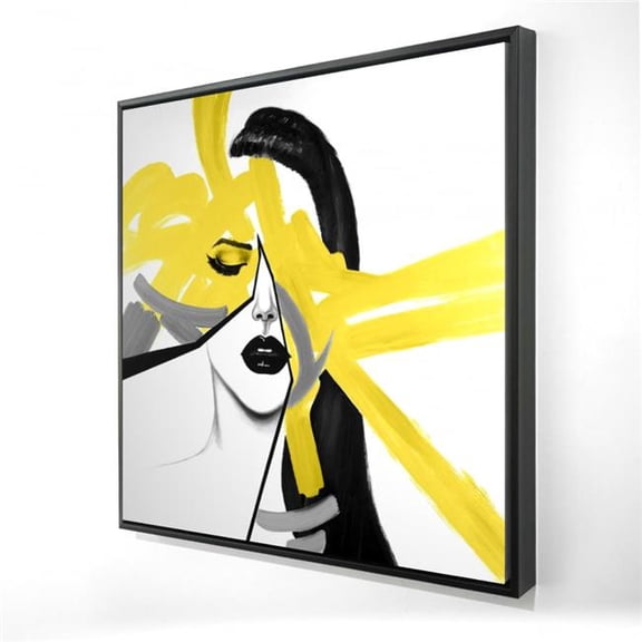 Begin Home Decor 2081-2424-FI28-2 24 x 24 in. Beauty Divided Canvas - Gray Retro Frame Home Decor Art