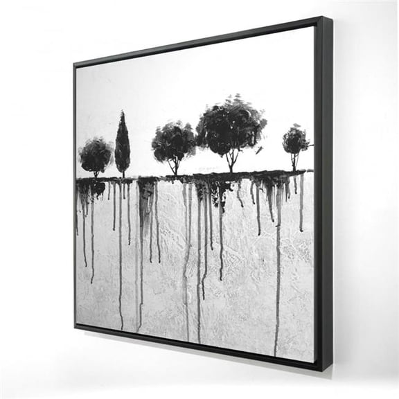 Begin Home Decor 2081-2424-LA86 24 x 24 in. Ink Bleeding Trees - Framed Canvas Office Decor - Home Art