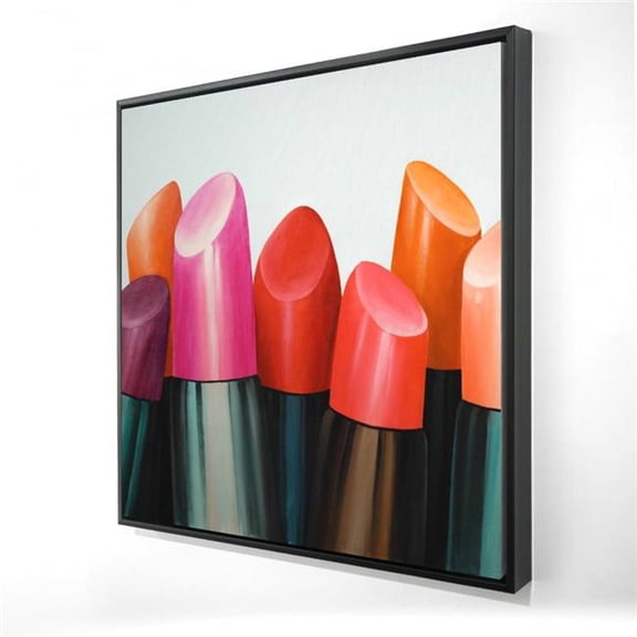 Begin Home Decor 2081-2424-MI54 24 x 24 in. Lipstick Addict - Romantic Beauty Framed Canvas Home Decor