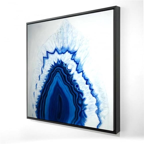 Begin Home Decor 2081-2424-MI97 24 x 24 in. Agate Geode Slice Framed Canvas - Blue Object Bedroom Decor
