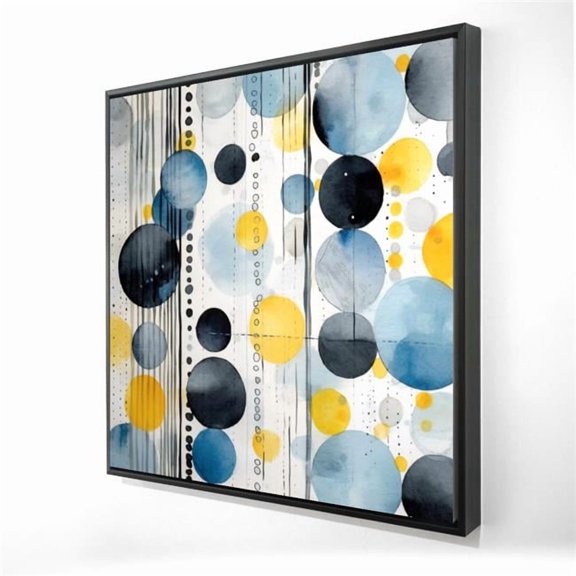 Begin Home Decor 2081-2424-PA16 24 x 24 in. Oceanic Bubbles Blue Abstract Canvas - Bedroom Wall Art Decor